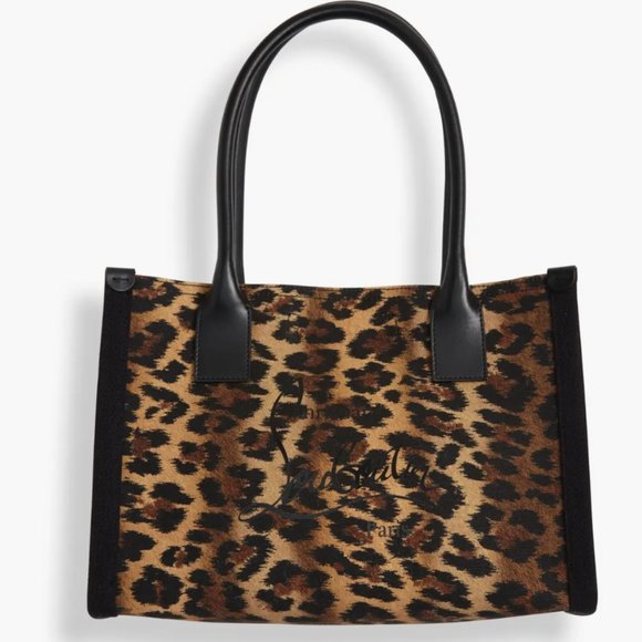 Christian Louboutin Handbags - New Christian Louboutin Small Nastroloubi Leopard Print Canvas Tote